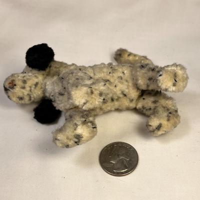 VINTAGE FAUX FUR DALMATION DOG FIGURINE