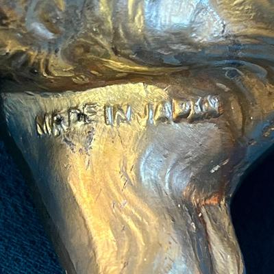 METAL COLLIE DOG FIGURINE
