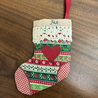 Small Vintage Stocking Ornament