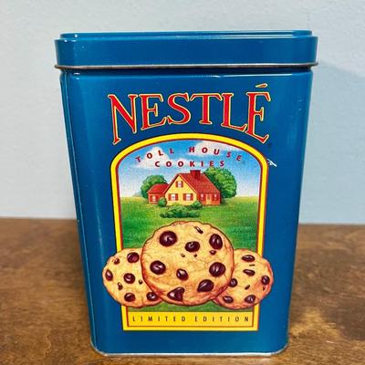 Nestle Limited Edition chocolate chip cookie tin can