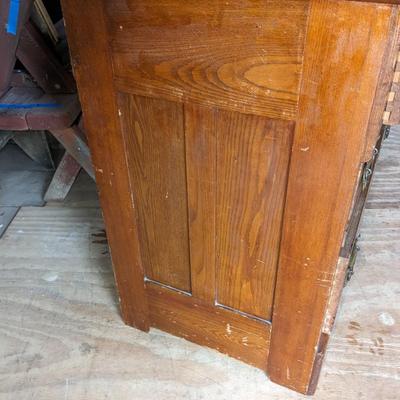 Vintage Solid Oak Dresser and Mirror