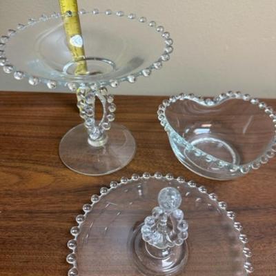 Set of 3 Imperial Glass Candlewick Bowls