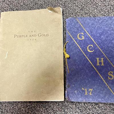 2 vintage High School Yearbooks from Guthrie County High School 1917