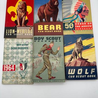 Six (6) Cub & Boy Scout Books from 1950s-1970s.