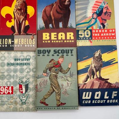 Six (6) Cub & Boy Scout Books from 1950s-1970s.