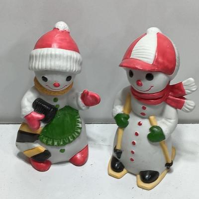 Vintage Flambro Snowman and snowwoman
