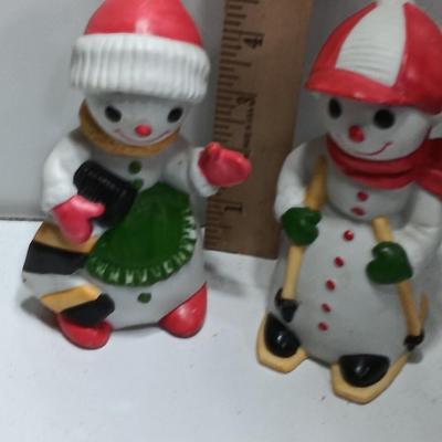 Vintage Flambro Snowman and snowwoman