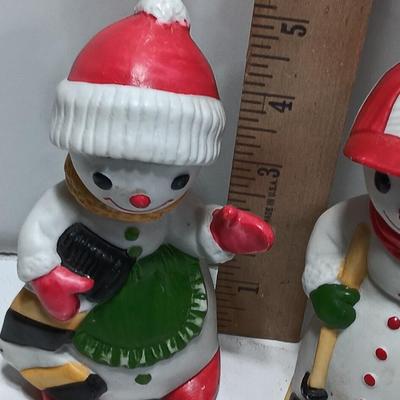 Vintage Flambro Snowman and snowwoman