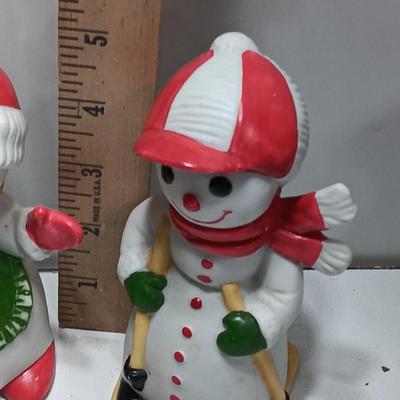 Vintage Flambro Snowman and snowwoman