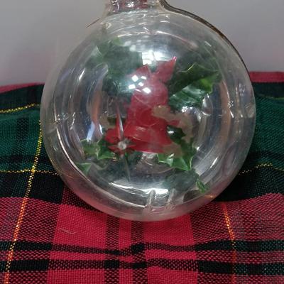 4 larger vintage jewel brite plastic ornaments