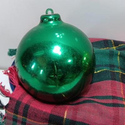 4 larger vintage jewel brite plastic ornaments