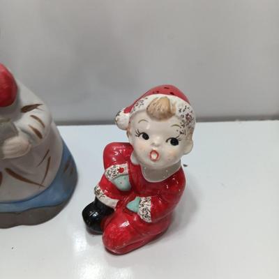 Vintage Christmas figures - Caroler - Angel - elf - little girl