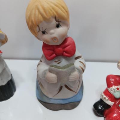Vintage Christmas figures - Caroler - Angel - elf - little girl