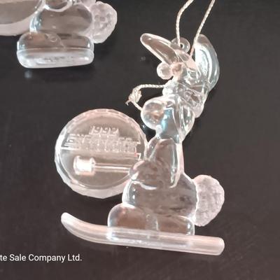 Four 1995 Energizer Bunny ornaments