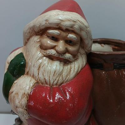 Large ceramic Santa with bag on his back