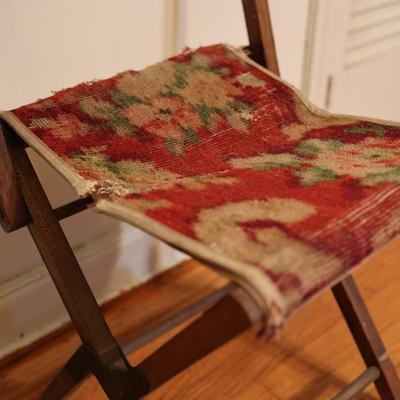 Antique Civil War Era Folding Camp Chair