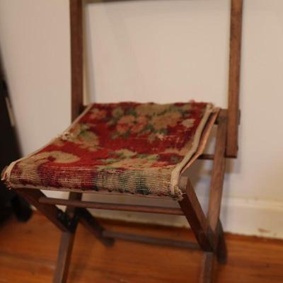 Antique Civil War Era Folding Camp Chair