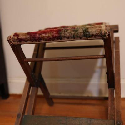 Antique Civil War Era Folding Camp Chair