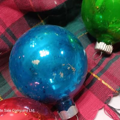 Colorful Glass ornaments - Shiny Brite - Made in USA