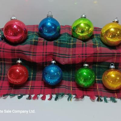 Colorful Glass ornaments - Shiny Brite - Made in USA