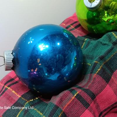 Colorful Glass ornaments - Shiny Brite - Made in USA