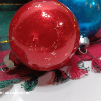 Colorful Glass ornaments - Shiny Brite - Made in USA