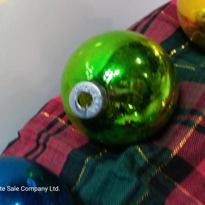 Colorful Glass ornaments - Shiny Brite - Made in USA
