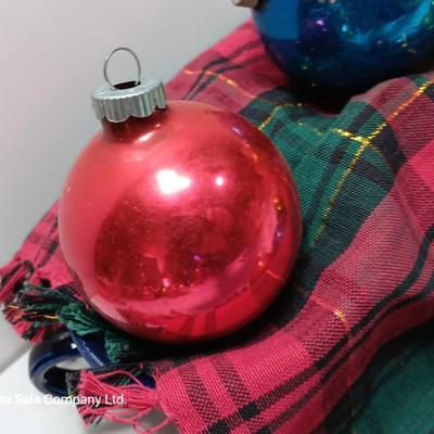 Colorful Glass ornaments - Shiny Brite - Made in USA