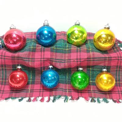 Colorful Glass ornaments - Shiny Brite - Made in USA