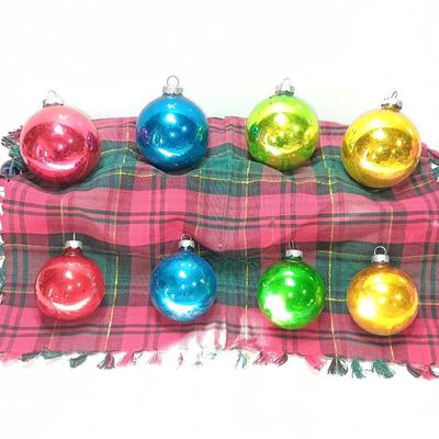 Colorful Glass ornaments - Shiny Brite - Made in USA
