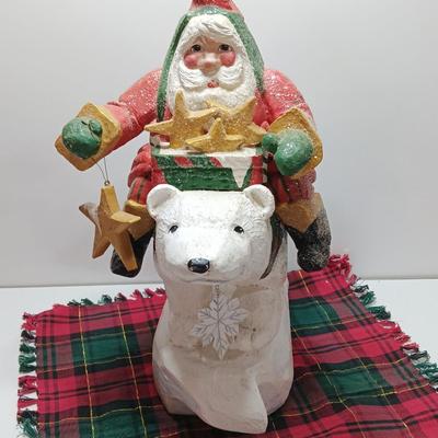 House of Hatten RARE Denise Calla 1995 Santa Claus Riding Polar Bear