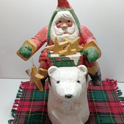 House of Hatten RARE Denise Calla 1995 Santa Claus Riding Polar Bear