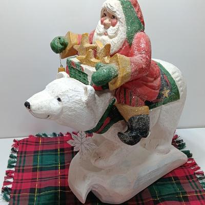 House of Hatten RARE Denise Calla 1995 Santa Claus Riding Polar Bear