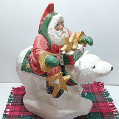 House of Hatten RARE Denise Calla 1995 Santa Claus Riding Polar Bear