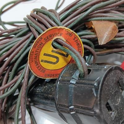 C-9 Vintage light strands - beaded and with aluminum shields
