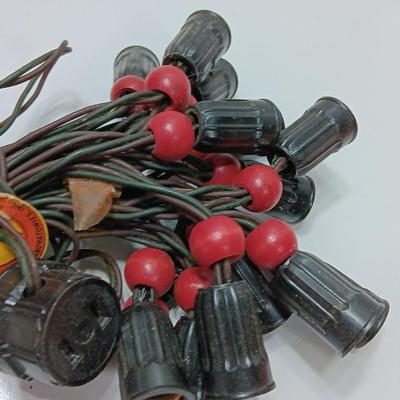 C-9 Vintage light strands - beaded and with aluminum shields