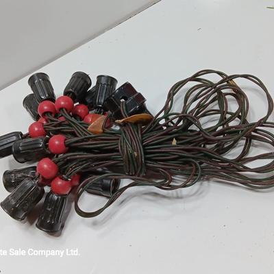 C-9 Vintage light strands - beaded and with aluminum shields