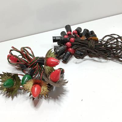C-9 Vintage light strands - beaded and with aluminum shields
