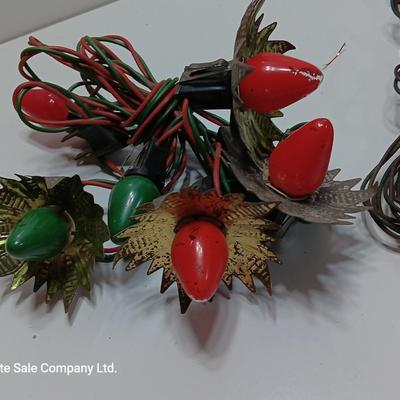 C-9 Vintage light strands - beaded and with aluminum shields