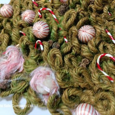 Two vintage macramÃ© hanging trees