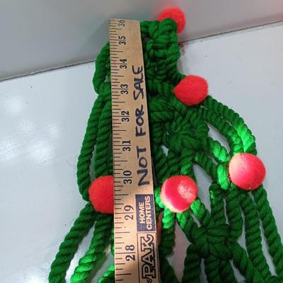 Two vintage macramÃ© hanging trees