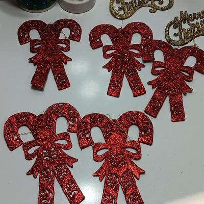 Christmas mug with glittery candy canes, merry Christmas and nutcracker ornaments USB color change snowman