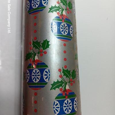 Three large rolls of vintage wrapping paper