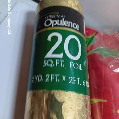 Three large rolls of vintage wrapping paper