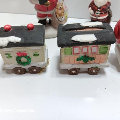 Christmas decorative figures - Santa collection - Santa in train