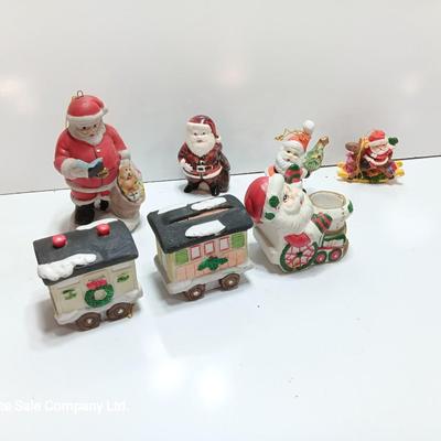 Christmas decorative figures - Santa collection - Santa in train