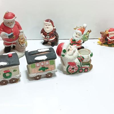 Christmas decorative figures - Santa collection - Santa in train