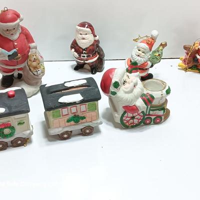 Christmas decorative figures - Santa collection - Santa in train