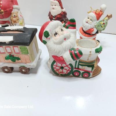 Christmas decorative figures - Santa collection - Santa in train