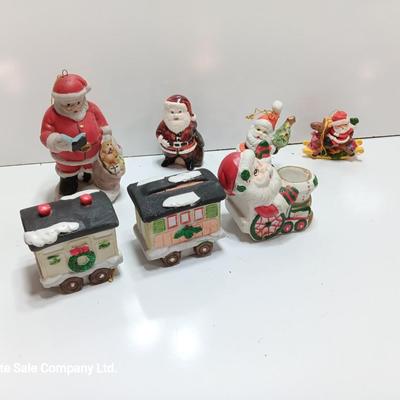 Christmas decorative figures - Santa collection - Santa in train